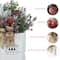 Glitzhome® 21" Christmas Pine Needle & Berry Ribbon Centerpiece